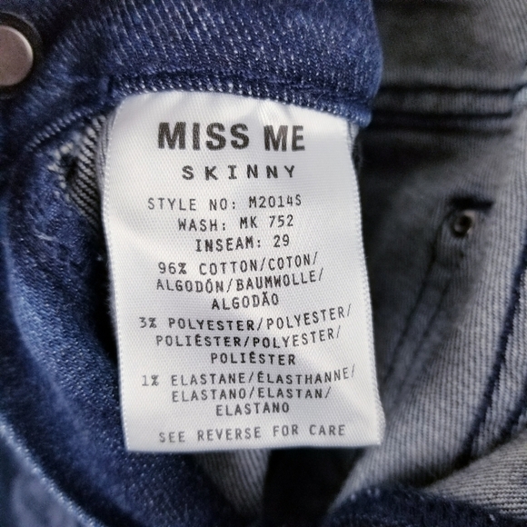 MISS ME Floral Embroidered Skinny Jeans NWT size 26 - Picture 10 of 10